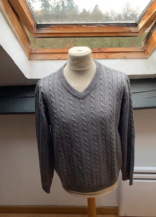 Pull femme XL gris torsadé vintage 50% laine, marque: Vintage Dressing, état: Très bon état, taille: XL / 42 / 14, 20,00 €, 21,70 € Protection acheteurs incluse