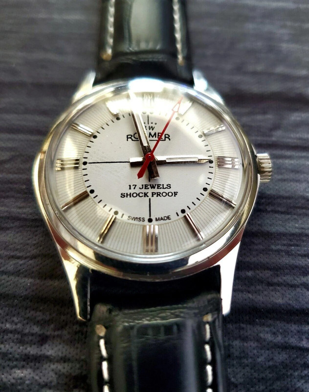 Rare Roamer Brevete Swiss Mens Manual Watch White Serviced 3