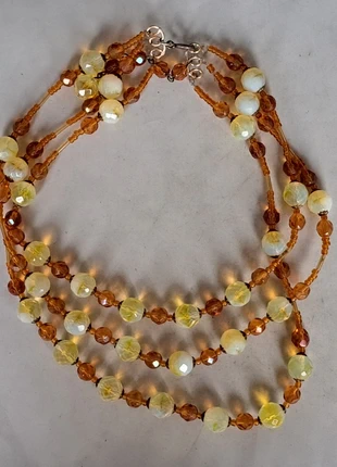 Vintage antieke ketting czech glaskralen met zilveren slot sluiting, merk: Vintage, staat: Goed, € 8,25, € 9,36 inclusief Kopersbescherming