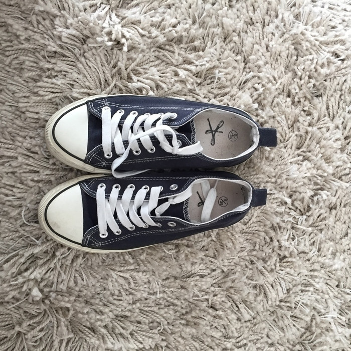Baskets style converses bleues  marines 2