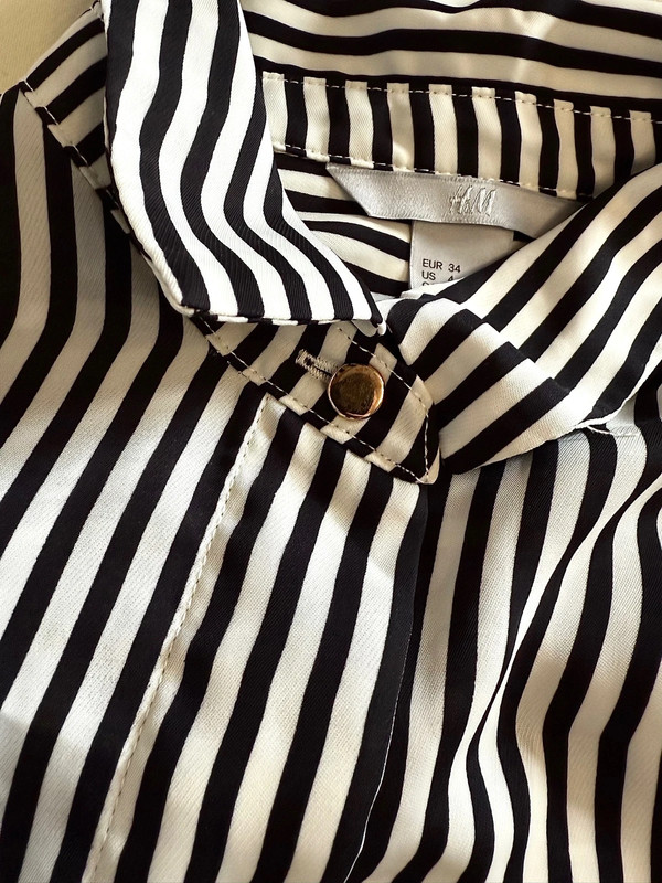 Chemise rayé noire et blanche H&M - photo numéro 5