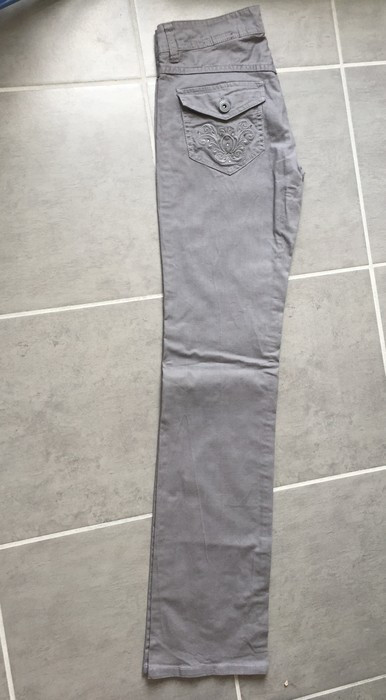 pantalon droit gris 1