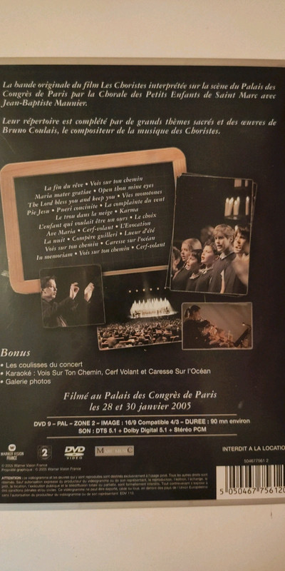 DVD Les Choristes en concert