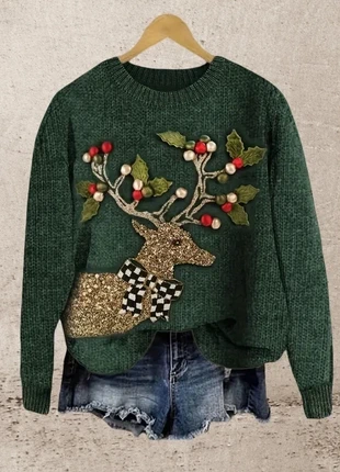 Women’s deer vintage Christmas jumper pullover, brand: Gorgeous, condition: Very good, size: M / UK 12-14, £28.00, £30.10 includes Buyer Protection Pro