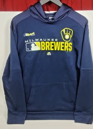Milwaukee Brewers Majestic Hoodie Mens Medium, brand: Majestic, condition: Very good, size: M, £45.00, £48.90 includes Buyer Protection