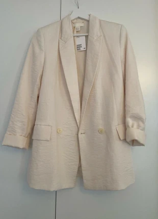 H&M - creme Blazer - XS, 34 - neu, marque: H&M, état: Neuf sans étiquette, taille: XS / 34 / 6, 10,00 €, 11,20 € Protection acheteurs incluse