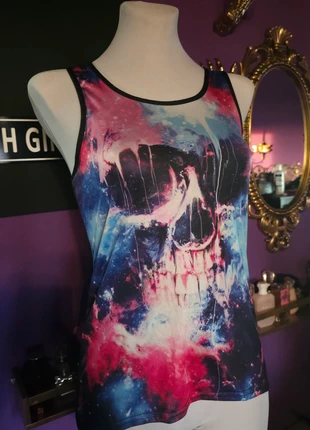 Tank Top Skull mit Rückendetail Größe S Goth emo Scene Alternative, marke: Sonstiges, zustand: Gut, größe: S / 36 / 8, 4,00 €, 4,90 € inklusive Vinted-Käuferschutz