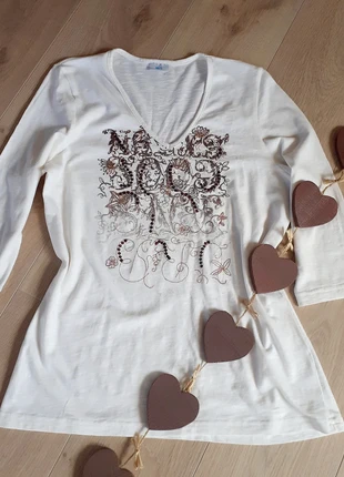 Joli t-shirt M&S crème manchesx3/4 - T L, marke: M&S Mode, zustand: Sehr gut, größe: L / 40 / 12, 4,00 €, 4,90 € inklusive Vinted-Käuferschutz