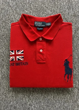 Polo Custom Fit Ralph Lauren Rouge XXL Homme Coton Great Britain XXL #4427, brand: Ralph Lauren, condition: Very good, size: XXL, €33.00, €35.35 includes Buyer Protection Pro