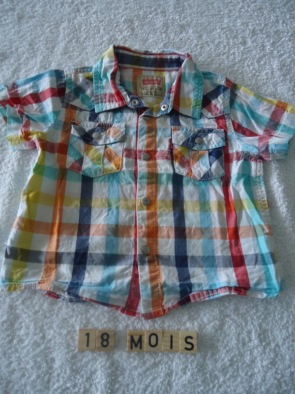 Belle chemise manche courte à carreaux 18 mois Levi's 1