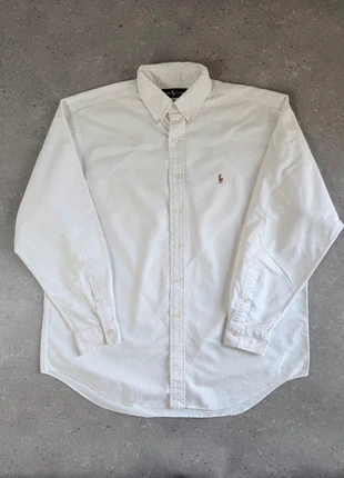 Chemise a manches longues unie Ralph Lauren Yarmouth coton XL Blanc logo brodé oxford premium, marke: Ralph Lauren, zustand: Sehr gut, größe: XL, 38,50 €, 41,13 € inklusive Vinted-Käuferschutz