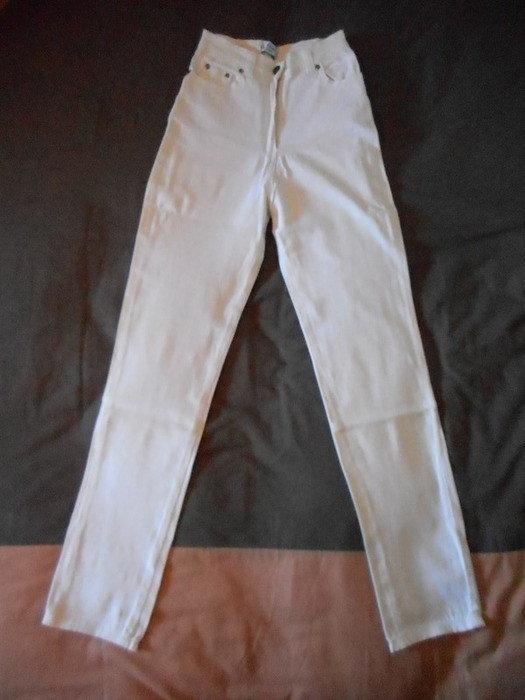 Slim blanc taille haute Cottonade - T.36/38 - TBE 2