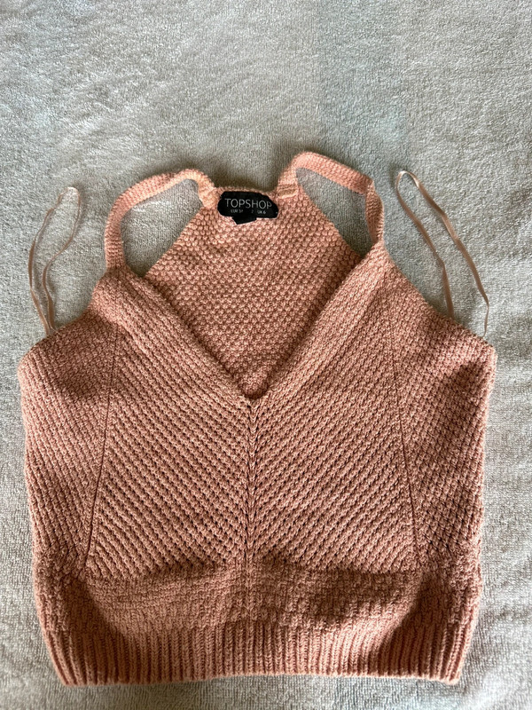 Pink Topshop knit top 1