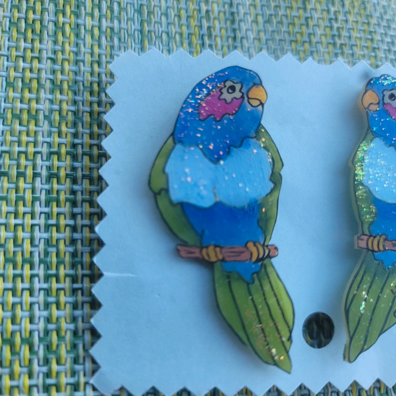 Parrot Earrings Handmade 3