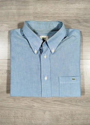 Chemise manches courtes Lacoste bleu/gris L, brand: Lacoste, condition: Good, size: L, €11.00, €12.25 includes Buyer Protection