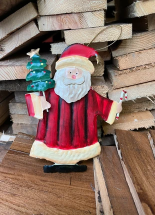 Kerstman van metaal voor in de Kerstboom, merk: Handgemaakt, staat: Heel goed, € 4,20, € 5,11 inclusief Kopersbescherming