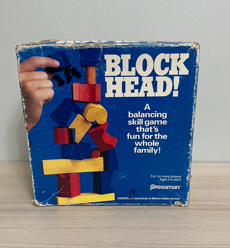 Vintage Block Head Balancing Stacking game 1