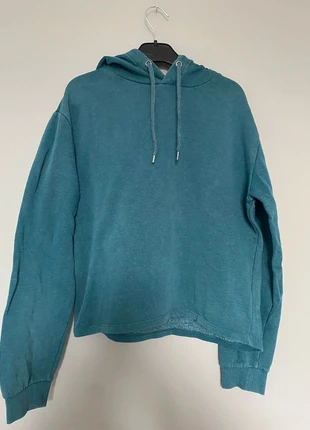 Sweat à capuche bleu canard / turquoise foncé - Pimkie - XS / 34, brand: Pimkie, condizioni: Ottime, taglia: XS / IT 38 / EU 34, €6.00, €7.00 include la Protezione acquisti