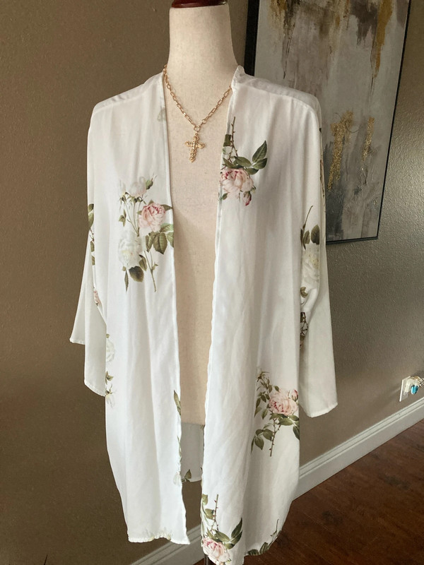 Oversized floral print cardigan OSFM 1