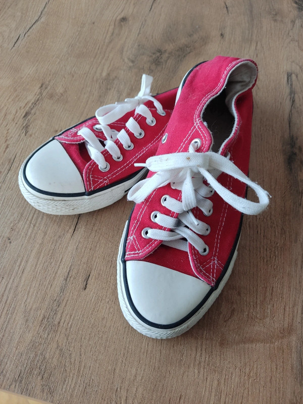 Trampki tenisowki czerwone niskie w stylu converse 39 vintage
