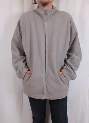 Gilet polaire zip brodé gris vintage, marque: Vintage Dressing, état: Très bon état, taille: L, 5,00 €, 5,95 € Protection acheteurs incluse