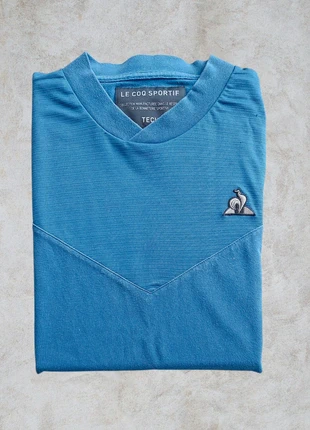 T-shirt bleu Le Coq Sportif - Logo brodé - Bon état - Taille S - Coton, brand: Le Coq Sportif, condition: Good, size: S, €3.00, €3.85 includes Buyer Protection