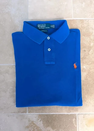 Polo Ralph Lauren homme M bleu logo orange excellent état custom fit, marke: Ralph Lauren, zustand: Sehr gut, größe: M, 24,99 €, 26,94 € beinhaltet Vinted-Käuferschutz Pro