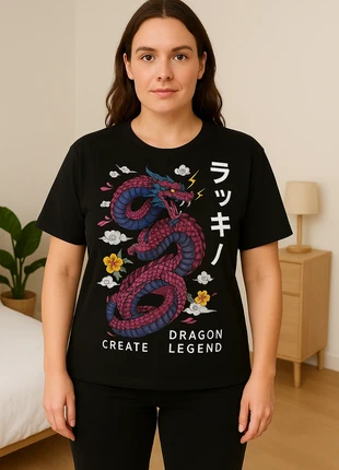 Shirt met Chinese draak print, marca: Shein, estado: Nuevo sin etiquetas, tamaño: XXL / 44 / 16, 15,00 €, 16,45 € Protección al comprador incluida