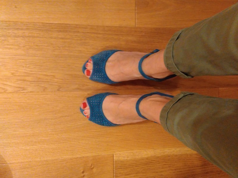 Sandales bleues à talon taille 40 1