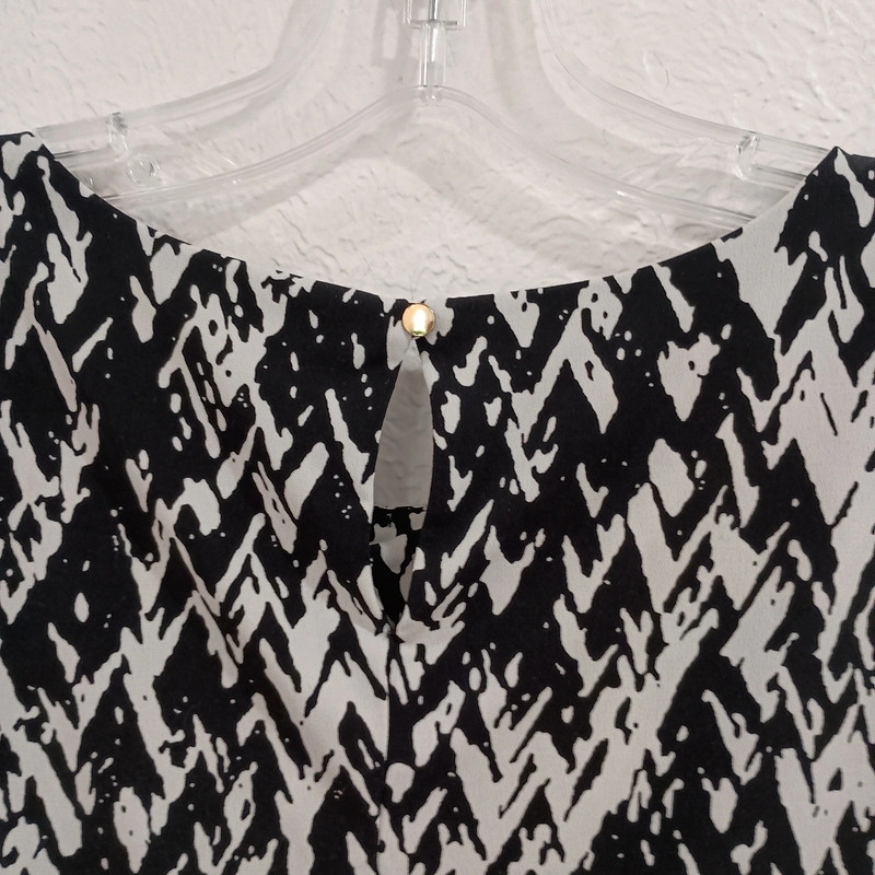 Calvin Klein Black and White Print Blouse 4