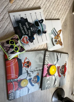 Lot de cadre + un coussin chien, marque: Inconnu, état: Très bon état, 18,00 €, 19,60 € Protection acheteurs incluse