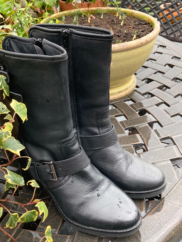 Soft leather calf sale length boots