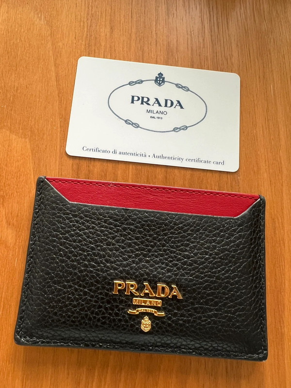 Used prada leather cardholder