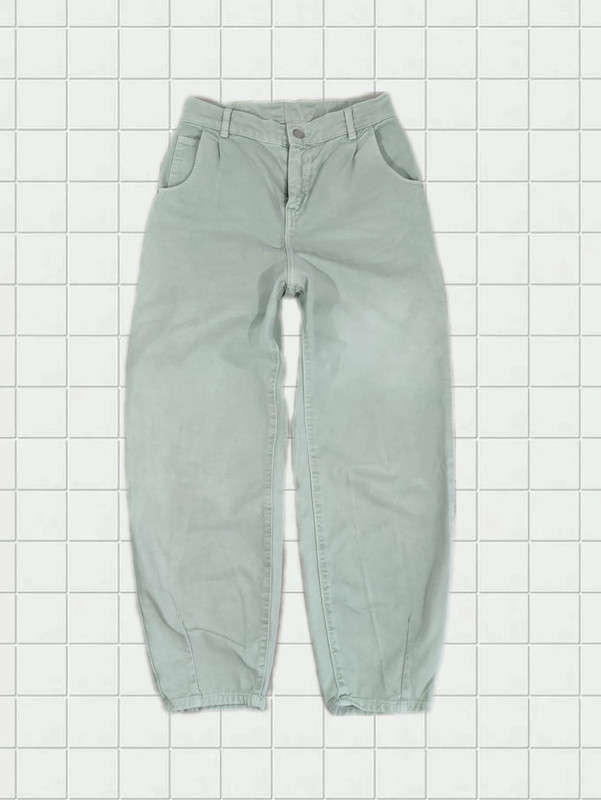 Y2k Pastel Green High Waist Straight Tapered Jeans - Pantalon pastel 4