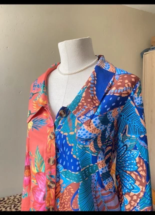 Chemise bicolore à motifs bleu et rose, condition: New without tags, size: XS / 34 / 6, €5.00, €5.95 includes Buyer Protection