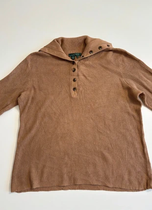 Pull côtelé camel à boutons – Lauren Ralph Lauren – Taille XL, brand: Ralph Lauren, condizioni: Ottime, taglia: XL / IT 46 / EU 42, €15.00, €16.45 include la Protezione acquisti Pro