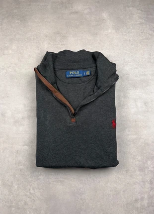 Pull Half Zip Ralph Lauren / Gris marine logo brodé / taille L / Authentique, marke: Ralph Lauren, zustand: Gut, größe: L, 55,00 €, 58,45 € inklusive Vinted-Käuferschutz