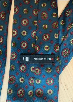 Cravate en soie à motifs géométriques, carrés, losanges, ancien / vintage fabriquée en Italie, marca: Made In Italy, estado: Nuevo sin etiquetas, 15,00 €, 16,45 € Protección al comprador incluida