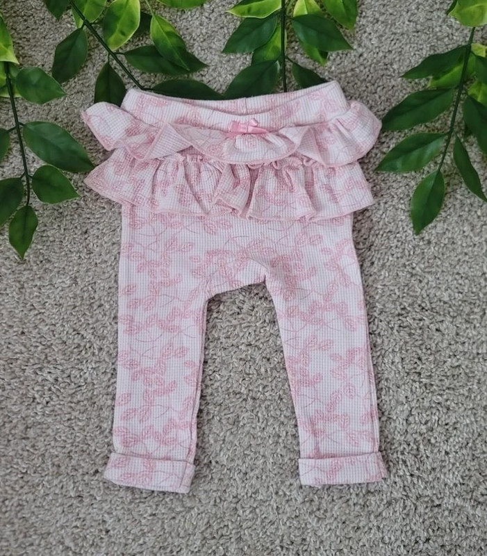 Baby Girl 3-6 Months Ruffle Floral Pants (Brand New) 1