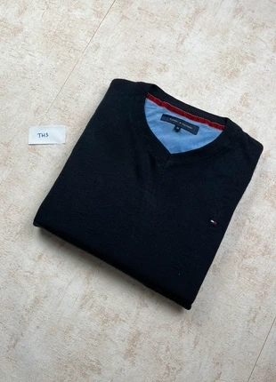 Pull Tommy Hilfiger col V uni - taille M femme - bleu marine - logo brodé, marca: Tommy Hilfiger, estado: Muy bueno, tamaño: M / 38 / 10, 20,00 €, 21,70 € Protección al comprador Pro incluida