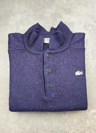 Pull en laine Lacoste à col polo violet taille S/M Homme, brand: Lacoste, condizioni: Buone, taglia: S, €27.90, €30.00 include la Protezione acquisti