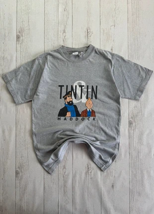 T-shirt gris Tintin & Haddock, imprimé coloré officiel Hergé, coton taille XS, brand: TinTin, condizioni: Ottime, taglia: XS, €20.00, €21.70 include la Protezione acquisti