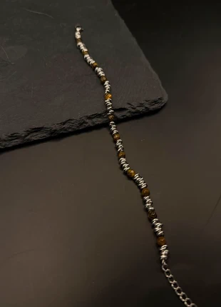 Bracciale in acciaio inox mod silver brown, merk: INOX, staat: Nieuw zonder prijskaartje, € 8,50, € 9,63 inclusief Kopersbescherming