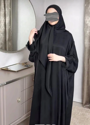 🌙 Abaya noire avec foulard triangle – Élégance intemporelle, estado: Nuevo sin etiquetas, tamaño: Talla única, 35,00 €, 37,45 € Protección al comprador incluida