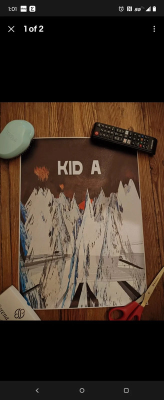 Radiohead Kid A - Unframed Canvas Print - 30cmx42cm - Art Print - NEW 1