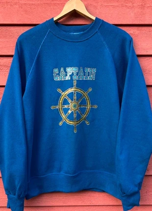 Vintage 90s Blue Graphic Sweatshirt, brand: Vintage Dressing, condition: Satisfactory, size: L, €15.00, €16.45 includes Buyer Protection