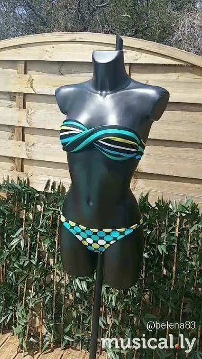 Bikini bandeau brésilien authentique multicolore 2