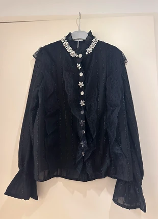 Chemise noir, estado: Novo com etiquetas, tamanho: Tamanho único, €14.50, €15.93 inclui Proteção do Comprador