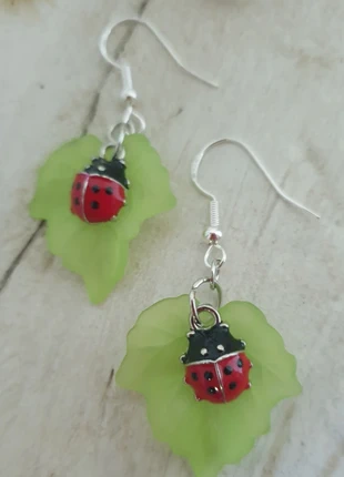 Boucles d'oreilles coccinelles 🐞 crochets en argent, état: Très bon état, 8,50 €, 9,63 € Protection acheteurs (Pro) incluse