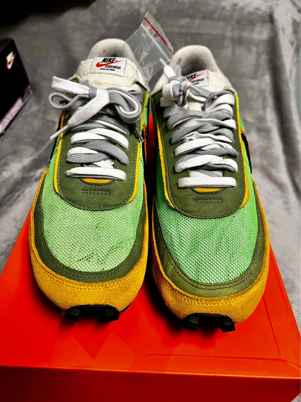 Nike LD Waffle x Sacai Green Gusto/Safety Orange | Vinted